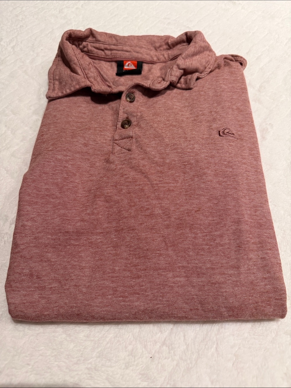 Quiksilver Men's Heathered Mauve Polo Shirt
